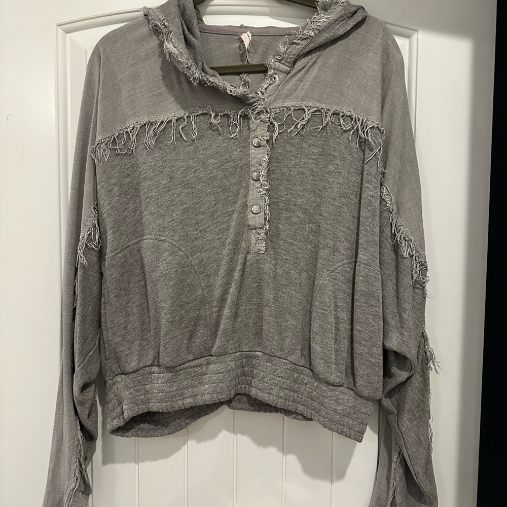 Gray Free People Women's Hoodie